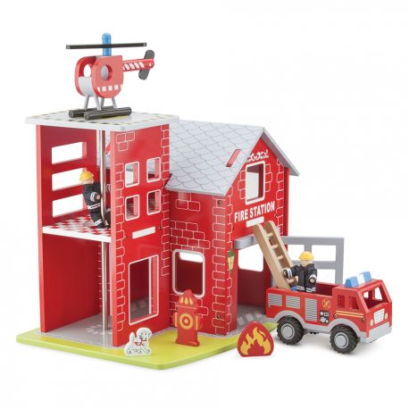 Caserne de pompiers jouet en bois New Classic Toys - 84,90€