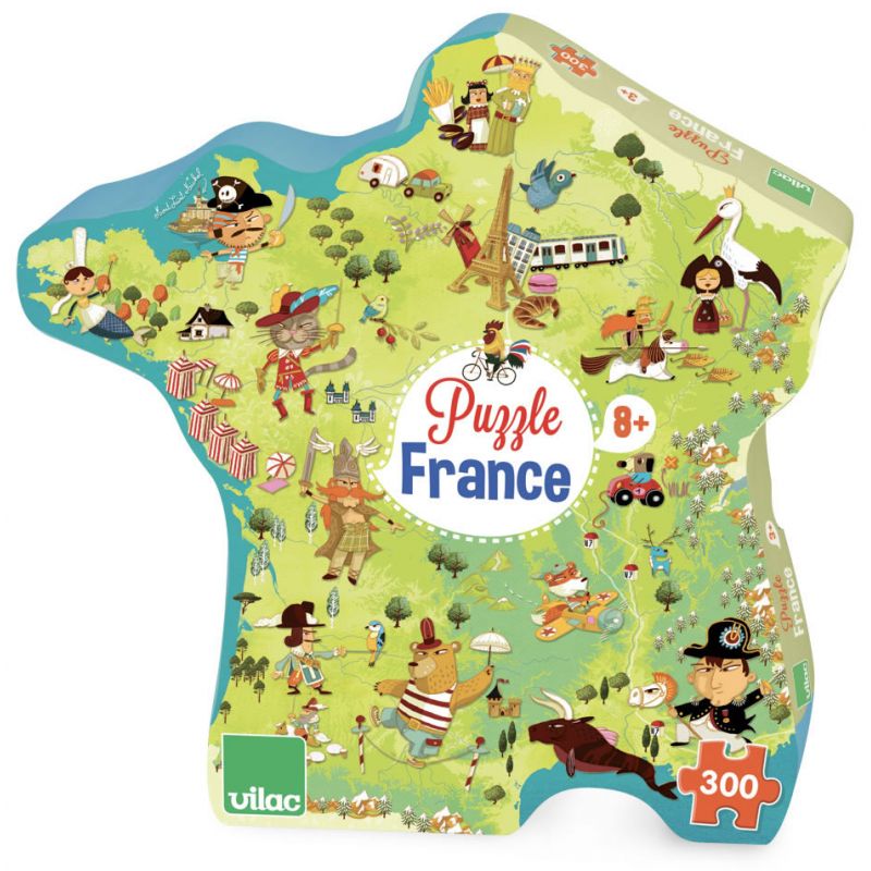 Puzzle carte de France - Puzzle régions de France magnétique - Janod