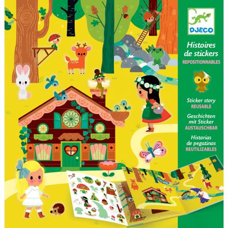 Stickers repositionnables La forêt magique DJECO - multicolore, Jouet