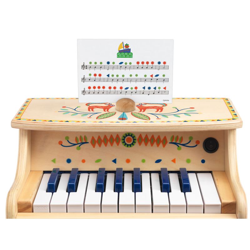 Piano en bois électronique - Instrument jouet en bois enfant - Janod