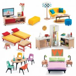 Premier Pack mobilier pour maison de poupées Djeco