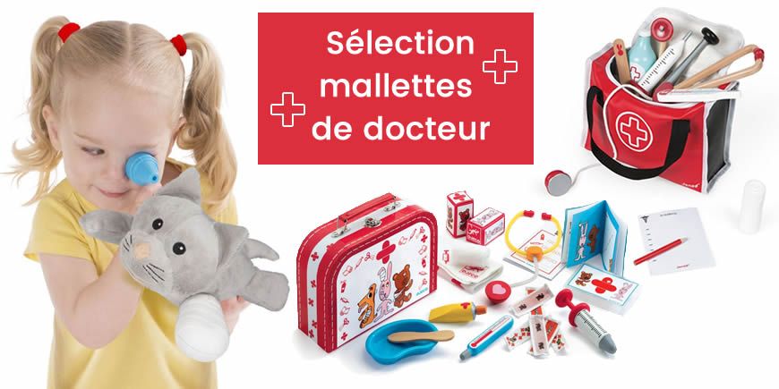 Malette Docteur Enfant, 63 Pièces Kit de Médecin Kit Docteur Enfant Jouets  du Docteur Imitation Jouets Déguisement de Docteur